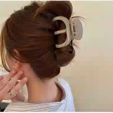 尚先生 夏季彩色大号盘发抓夹发量多亚克力后脑勺简约鲨鱼夹高级 发夹 女款