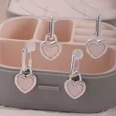 尚先生 爱心气质大气方圆脸显脸小轻奢高级感 铜 耳环 女款