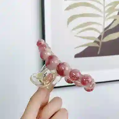 尚先生 新中式晕染紫色圆珠抓夹温柔气质鲨鱼夹通勤百搭国风发夹新款头饰 发饰 女款