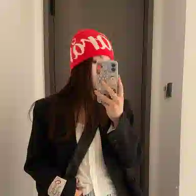 尚先生 街头字母提花双面戴针织帽嘻哈滑板护耳 毛线 绒线帽 男女同款情侣款