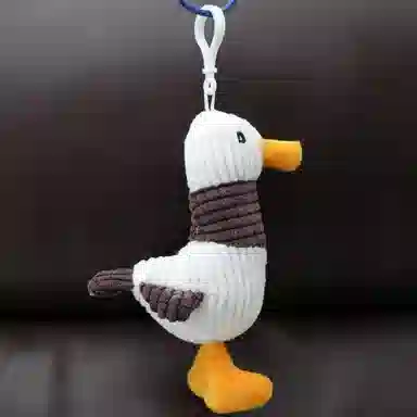 尚先生 网红可爱卡通加油鸭钥匙扣玩偶公仔书包节 毛绒 挂件 男女同款情侣款