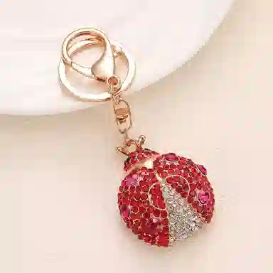 尚先生 韩国创意可爱甲壳虫汽车女包包挂件链饰品#好运 水晶水钻 钥匙扣 男女同款情侣款