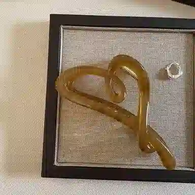 尚先生 韩版时尚甜美爱心大号抓夹高级感后脑勺鲨鱼夹 发夹 女款