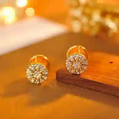 尚先生 高级感耳扣轻奢宫廷风时尚耳环简约天然白贝百搭 铜锆石 耳饰 女款