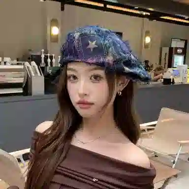 尚先生 美式彩色毛边 棉 贝雷帽 男女同款情侣款