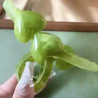 尚先生 韩版超仙绿色爱心抓夹森系气质鲨鱼夹多发量后脑勺发夹发卡头饰 发饰 女款