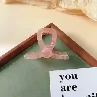 尚先生 渐变橙色中号抓夹高级感轻奢细闪圆珠鲨鱼夹后脑勺发卡新款发抓 发饰 女款