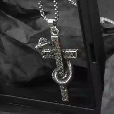 尚先生 霸气潮流高级感嘻哈风格简约设计欧美时尚做旧元素朋克风格个性复古潮流轻奢叠戴高雅 合金 项链 男女同款情侣款