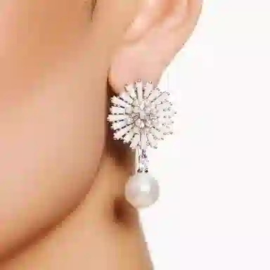 尚先生 系列乳白焰火高级感精致 淡水珍珠 耳环 女款