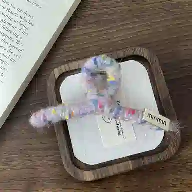 尚先生 彩色毛线缠绕甜美气质鲨鱼夹后脑勺盘发抓秋冬甜美发夹发卡头饰 发饰 女款