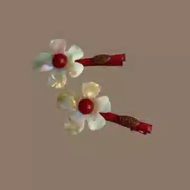 尚先生 韩国东大门小众设计感炫彩色花朵发夹少女感刘海碎发夹头饰 醋酸 边夹 女款