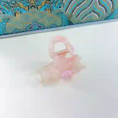 尚先生 渐变橙色中号抓夹高级感轻奢细闪圆珠鲨鱼夹后脑勺发卡新款发抓 发饰 女款