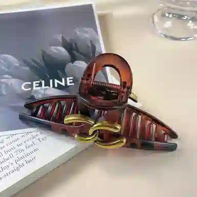 尚先生 法式亚克力高级感抓夹字母鲨鱼夹时尚小香风通勤后脑勺盘发 发夹 女款