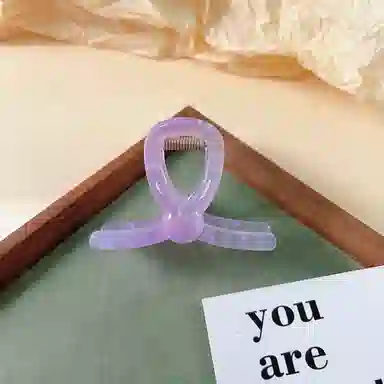 尚先生 夏季新款仙气渐变紫色简约圆珠中号抓夹甜美感高级鲨鱼夹新款清新 头饰 女款