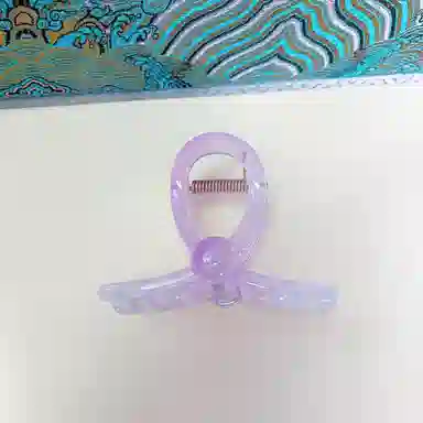 尚先生 夏季新款仙气渐变紫色简约圆珠中号抓夹甜美感高级鲨鱼夹新款清新 头饰 女款