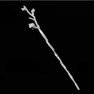 尚先生 中国风新中式金属日常玉兰花枝高级感现代小众发钗 发簪 女款