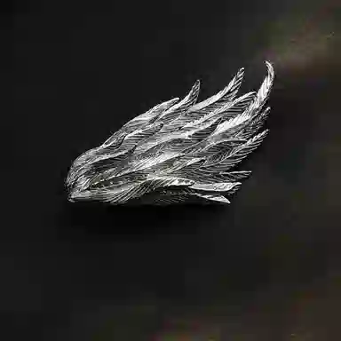 尚先生 天使系列羽毛飞飞发夹小众高级感个性边夹时尚街头刘海夹 合金 发饰 女款