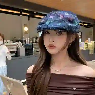 尚先生 美式彩色毛边 棉 贝雷帽 男女同款情侣款