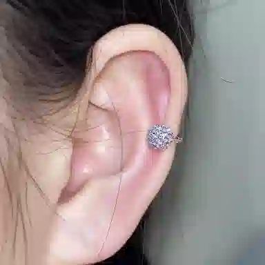 尚先生 爆闪边缘 高级感 睡觉免摘 锆石 耳钉 男女同款情侣款