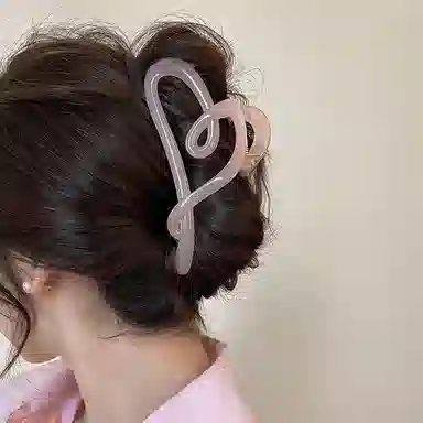 尚先生 韩版时尚甜美爱心大号抓夹高级感后脑勺鲨鱼夹 发夹 女款
