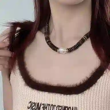 尚先生 欧美辣妹冷淡风高级感 椰壳 项链 女款