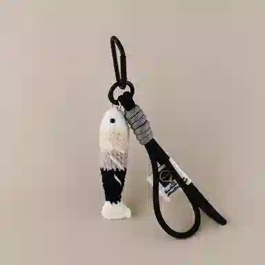 尚先生 小鱼条年年有鱼有余包包 编织线 挂件 男女同款情侣款