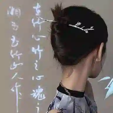 尚先生 中国风新中式金属日常玉兰花枝高级感现代小众发钗 发簪 女款