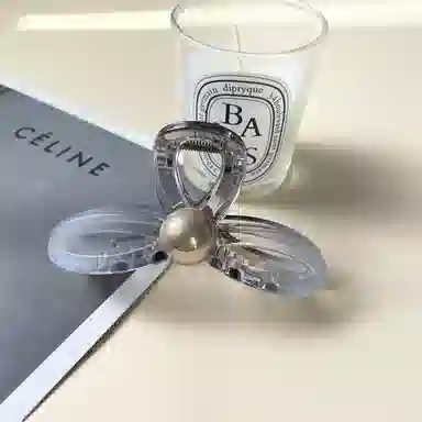 尚先生 渐变色镂空蝴蝶结中号抓夹简约圆珠鲨鱼夹后脑勺发夹头饰 发饰 女款