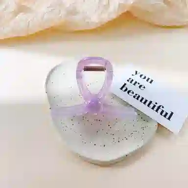 尚先生 夏季新款仙气渐变紫色简约圆珠中号抓夹甜美感高级鲨鱼夹新款清新 头饰 女款