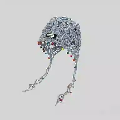 尚先生 波西米亚花朵流苏复古镂空民族风 针织 绒线帽 女款