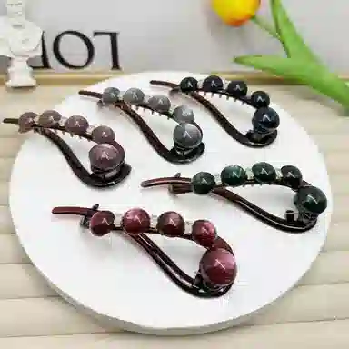 尚先生 秋季轻便一字夹百搭后脑勺扭扭夹气质美拉德抓夹 亚克力 发夹 女款