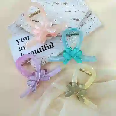 尚先生 夏季清新爱心抓夹田园风鲨鱼夹后脑勺盘发发卡新款头饰发夹发抓 发饰 女款