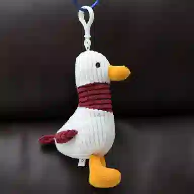 尚先生 网红可爱卡通加油鸭钥匙扣玩偶公仔书包节 毛绒 挂件 男女同款情侣款