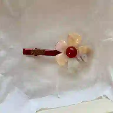 尚先生 韩国东大门小众设计感炫彩色花朵发夹少女感刘海碎发夹头饰 醋酸 边夹 女款