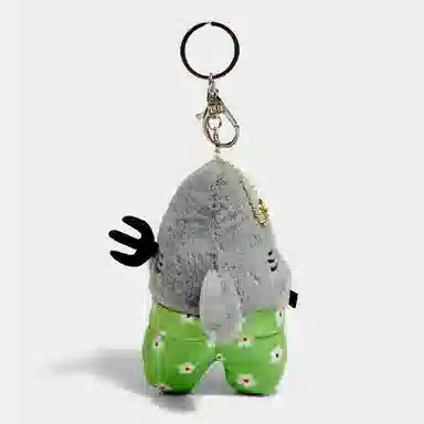 尚先生 年度丑东西搞怪鲨鱼谐音梗公仔书包包个性钥匙扣挂饰 毛绒 挂件 男女同款情侣款