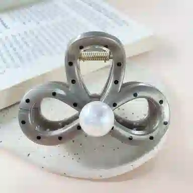 尚先生  法式气质波点圆珠抓夹优雅甜美温柔鲨鱼夹简约百搭发夹新款头饰 发饰 女款