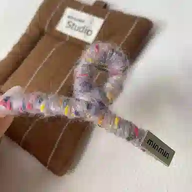 尚先生 彩色毛线缠绕甜美气质鲨鱼夹后脑勺盘发抓秋冬甜美发夹发卡头饰 发饰 女款