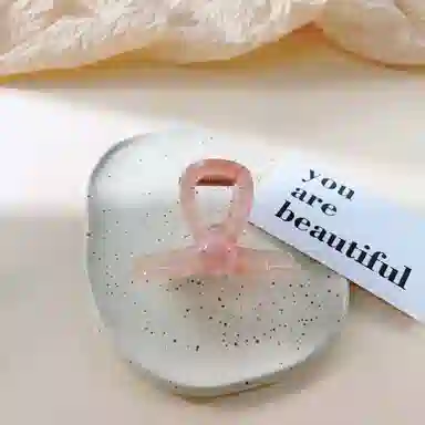 尚先生 渐变橙色中号抓夹高级感轻奢细闪圆珠鲨鱼夹后脑勺发卡新款发抓 发饰 女款