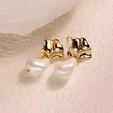 尚先生 新款清新甜美气质高级感赫本风气质优雅 铜 耳钉 女款