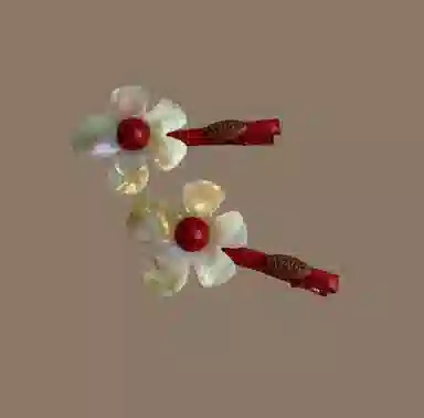 尚先生 韩国东大门小众设计感炫彩色花朵发夹少女感刘海碎发夹头饰 醋酸 边夹 女款