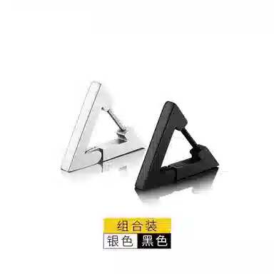 尚先生 个性三角形街头嘻哈气质耳圈小众气质耳坠 钛钢 耳环 男女同款情侣款