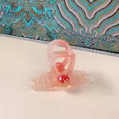 尚先生 夏季甜美简约抓夹温柔百搭渐变橙色中号鲨鱼夹发夹 发饰 女款