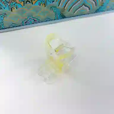 尚先生 仙气新款渐变浅黄色圆珠中号抓夹田园风夏季鲨鱼夹后脑勺发卡发夹 头饰 女款