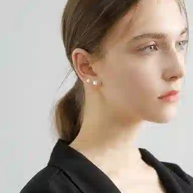 尚先生 养耳洞钻石超闪耳蜗钉螺丝拧扣 足银 耳钉 女款