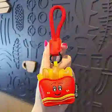 尚先生 创意美食挂件冰淇淋生可爱书包挂饰卡通汽车链 皮革 钥匙扣 男女同款情侣款