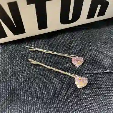 尚先生  夹子头饰韩国甜美少女发夹锆石爱心一字夹刘海夹边夹发卡子顶夹 发饰 女款