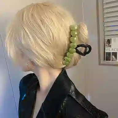 尚先生 高级感棕色树脂爱心发夹后脑勺超大号抓夹百搭鲨鱼夹 发饰 女款