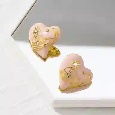 尚先生 爱心轻奢高级感时尚百搭耳饰 铜 耳钉 女款