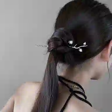 尚先生 中国风新中式金属日常玉兰花枝高级感现代小众发钗 发簪 女款