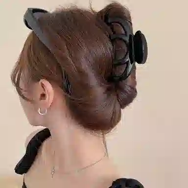 尚先生 夏季彩色大号盘发抓夹发量多亚克力后脑勺简约鲨鱼夹高级 发夹 女款